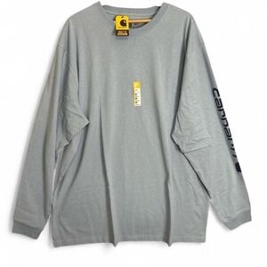 Grey Carhartt long sleeve shirt size 2Xl loose comfort fit #workwear